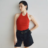 C/L Fluffy Padded Halter Camisole