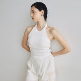 C/L Fluffy Padded Halter Camisole