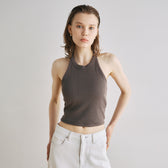 C/L Fluffy Padded Halter Camisole