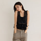Sheer Frill Layered Bustier