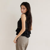 Sheer Frill Layered Bustier