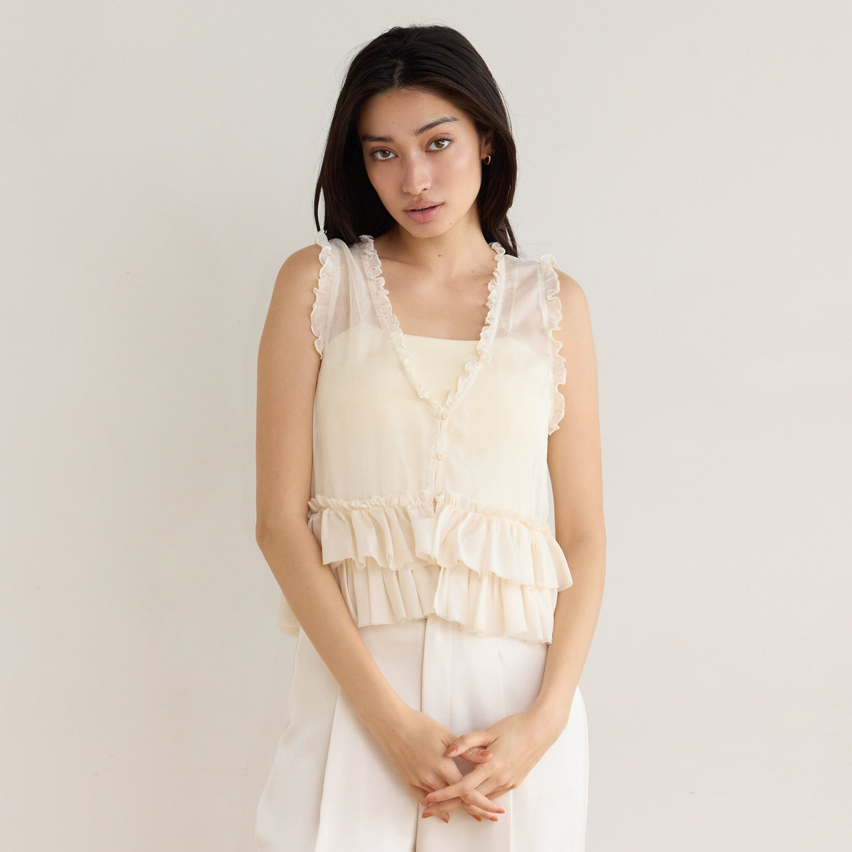 Sheer Frill Layeredビスチェ