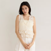 Sheer Frill Layered Bustier