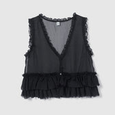 Sheer Frill Layered Bustier