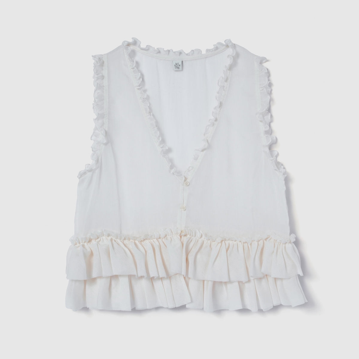 Sheer Frill Layered Bustier