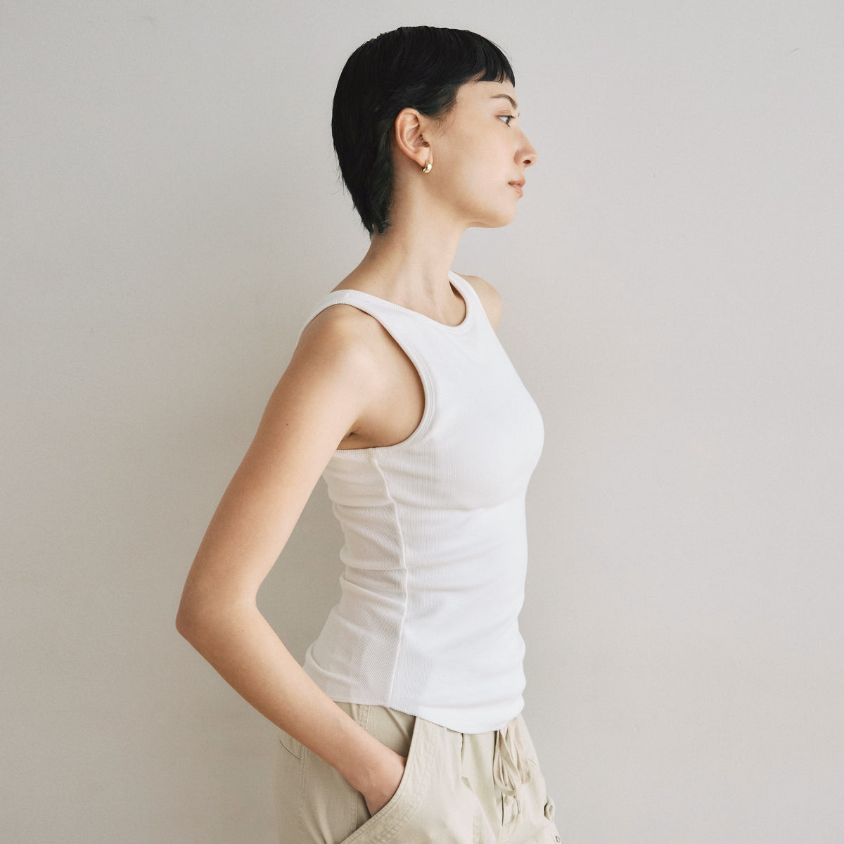 Fit Pad Marshmallow Soft Ribbed Sleeveless Tank