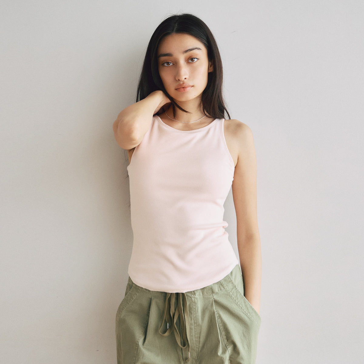Fit Pad Marshmallow Soft Ribbed Sleeveless Tank