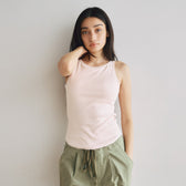 Fit Pad Marshmallow Soft Ribbed Sleeveless Tank