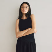 Fit Pad Marshmallow Soft Ribbed Sleeveless Tank