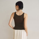 Fit Pad Marshmallow Soft Ribbed Sleeveless Tank