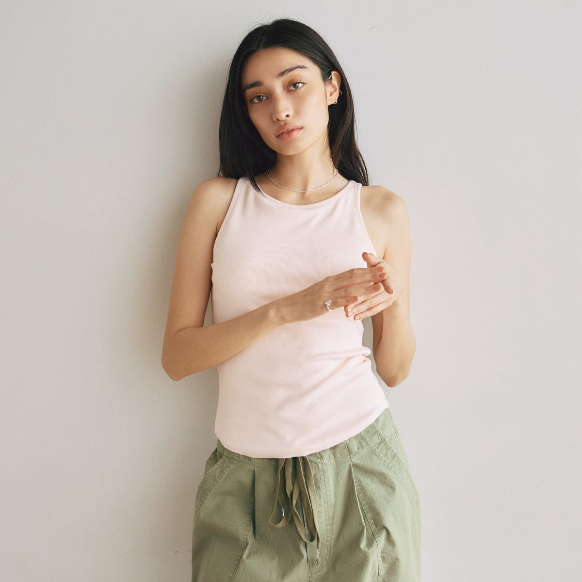 Fit Pad Marshmallow Soft Ribbed Sleeveless Tank