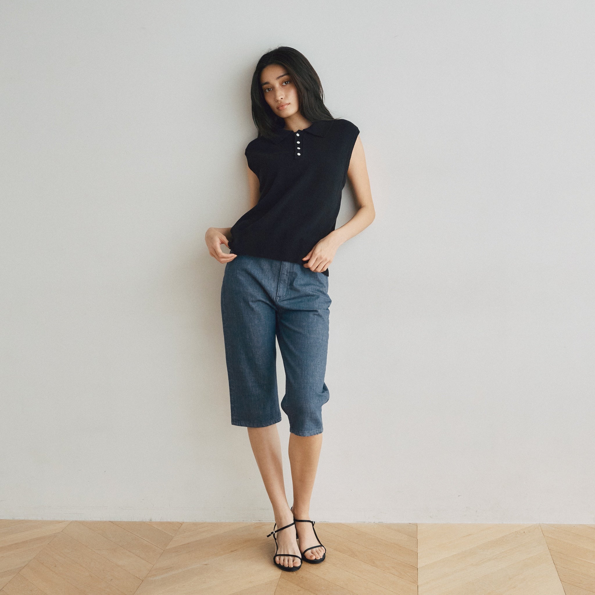 MultiサイズKnit Poloベスト