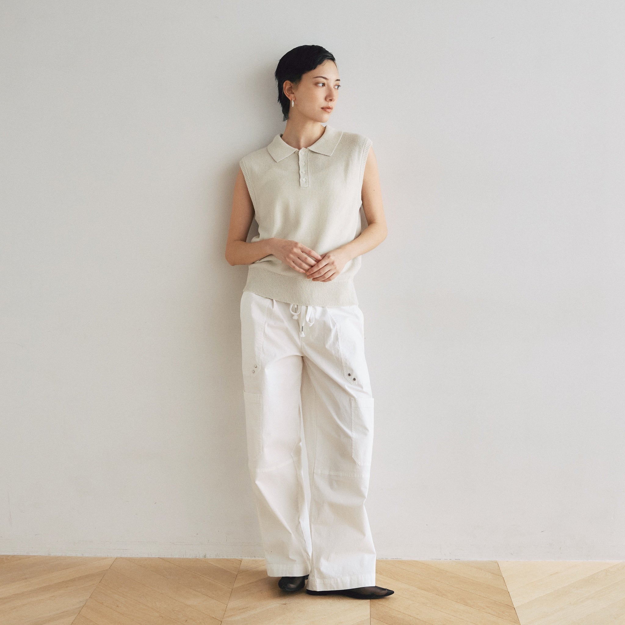 MultiサイズKnit Poloベスト