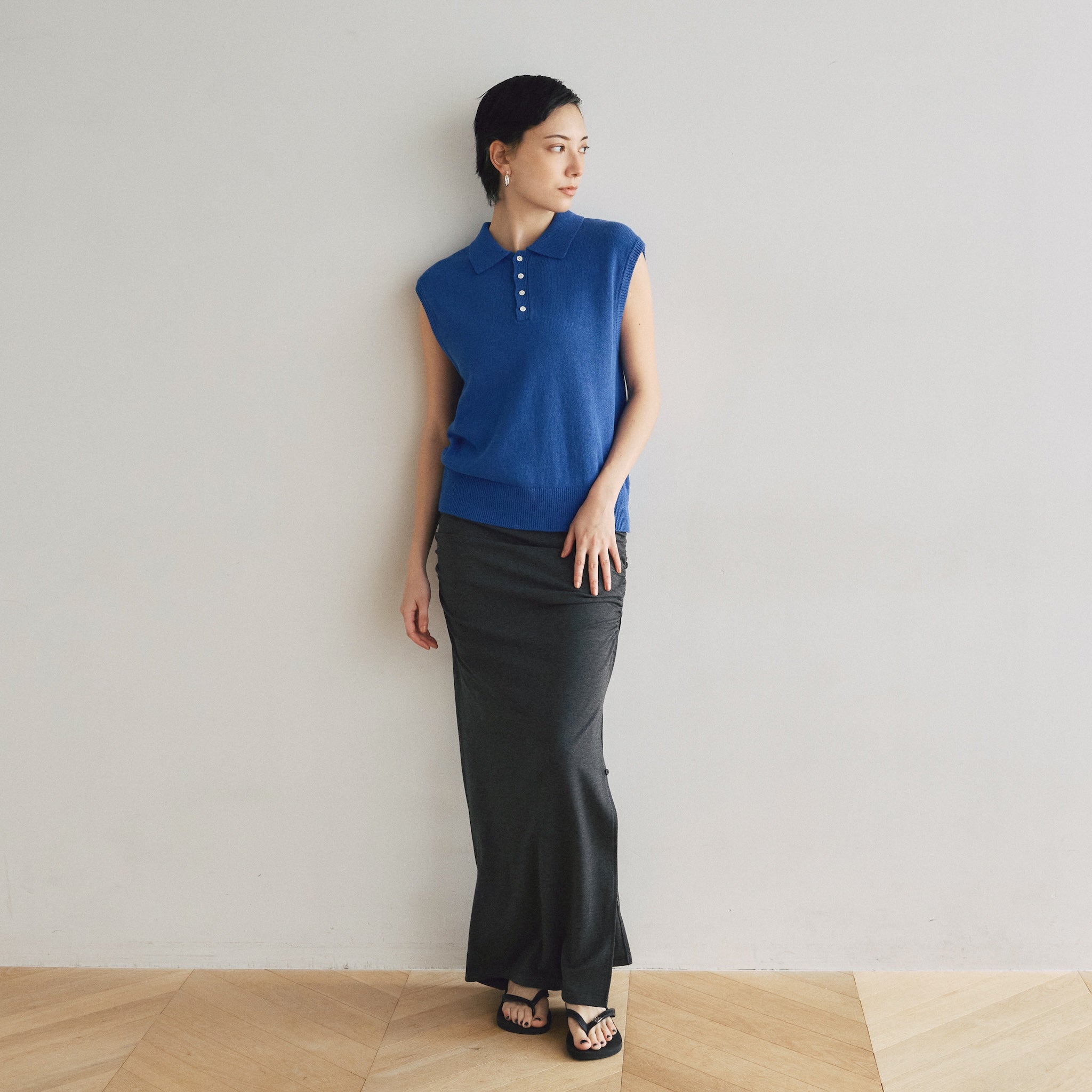 MultiサイズKnit Poloベスト
