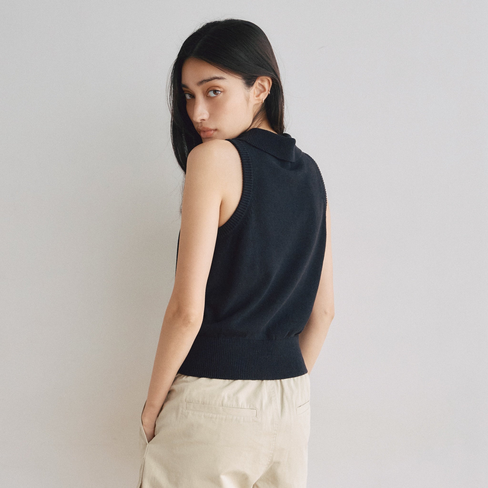 MultiサイズKnit Poloベスト