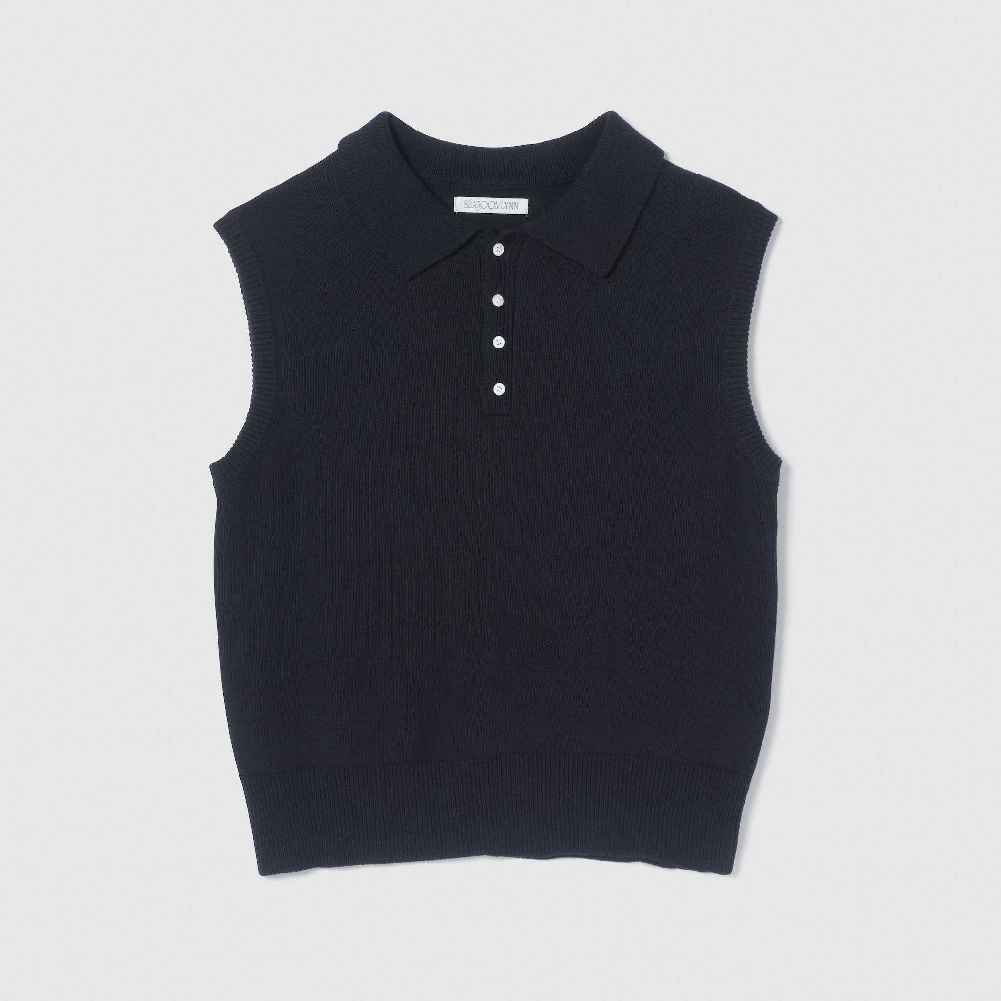 レディース 【完売品】sea room lynn MultiサイズKnit Poloベスト白