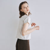 Vintage-like honeycomb henley top