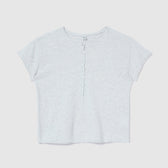 Vintage-like honeycomb henley top
