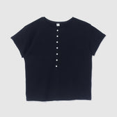 Vintage-like honeycomb henley top