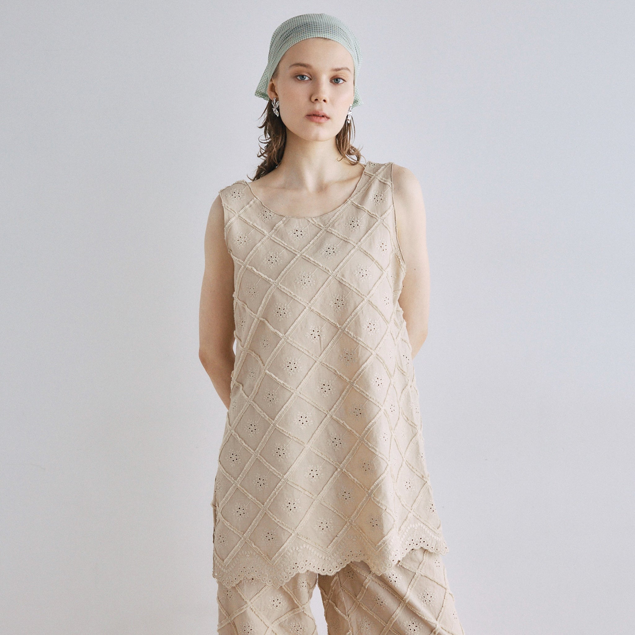 Cotton Laceスカラップチュニック