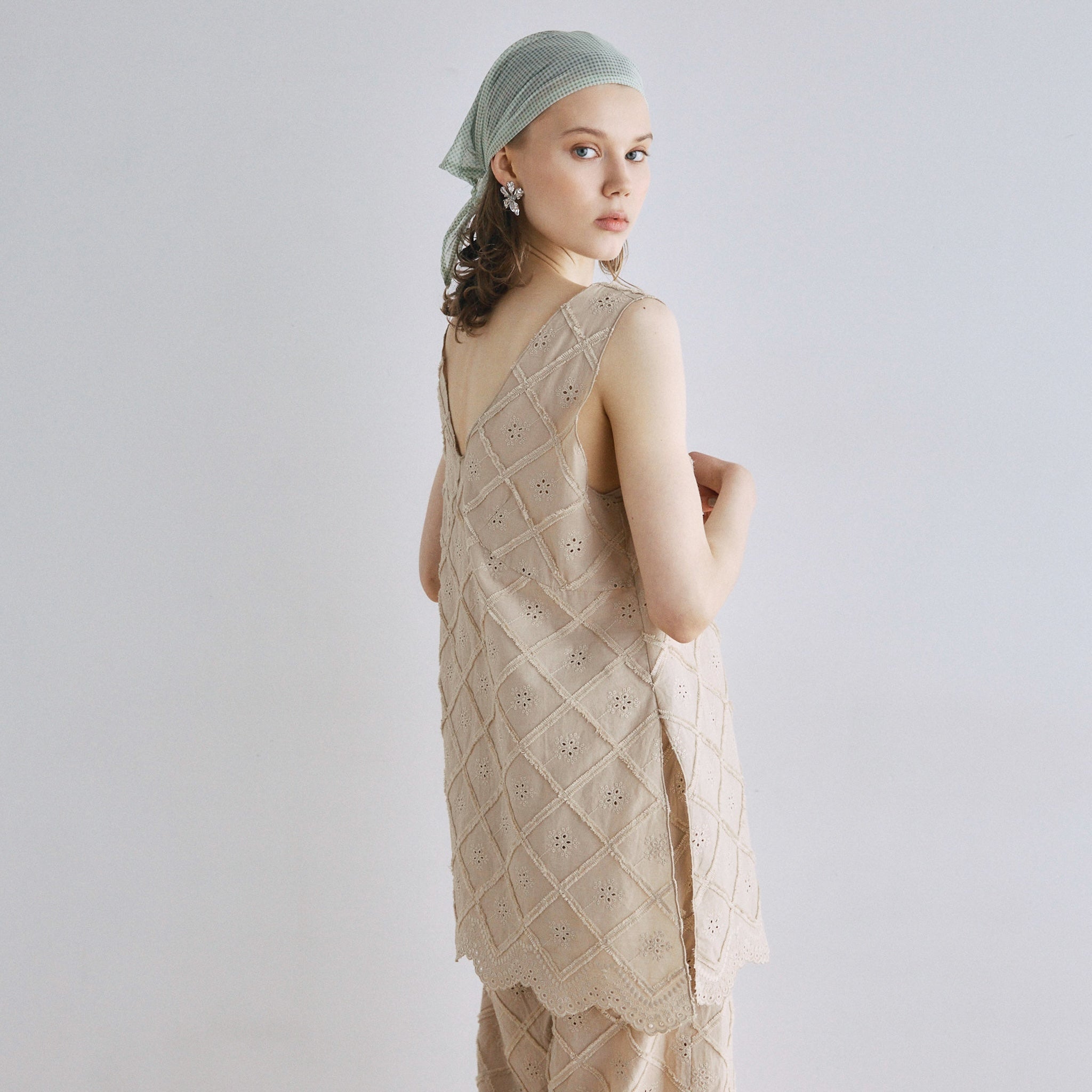 Cotton Laceスカラップチュニック
