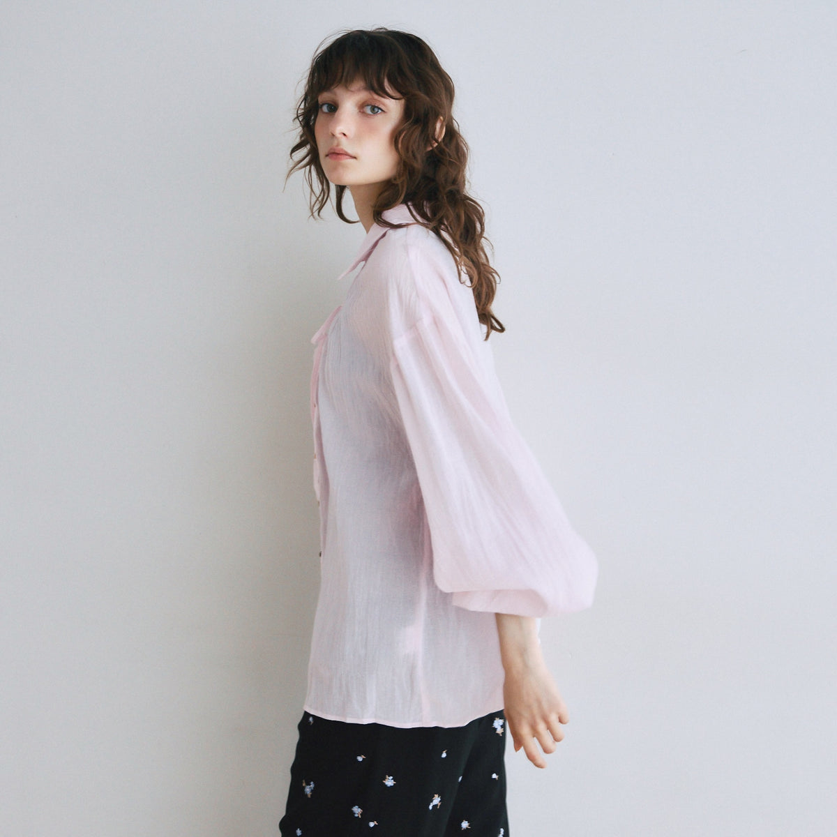 Crinkle Finish Ribbon Shirt