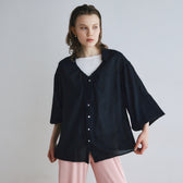 Crinkle Finish Ribbon Shirt