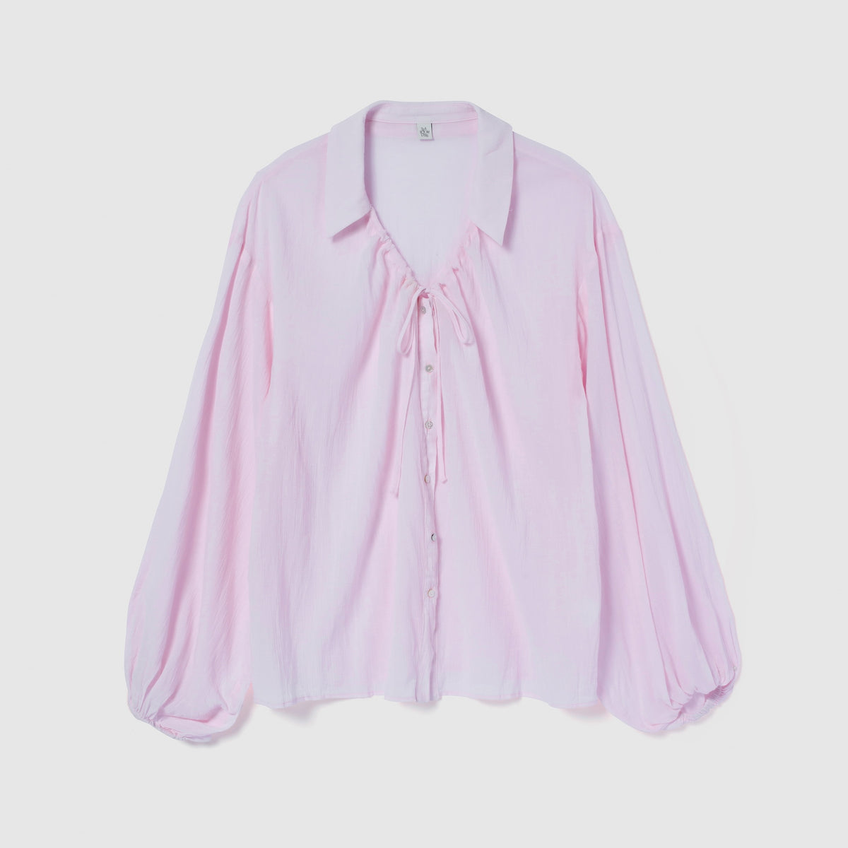 Crinkle Finish Ribbon Shirt