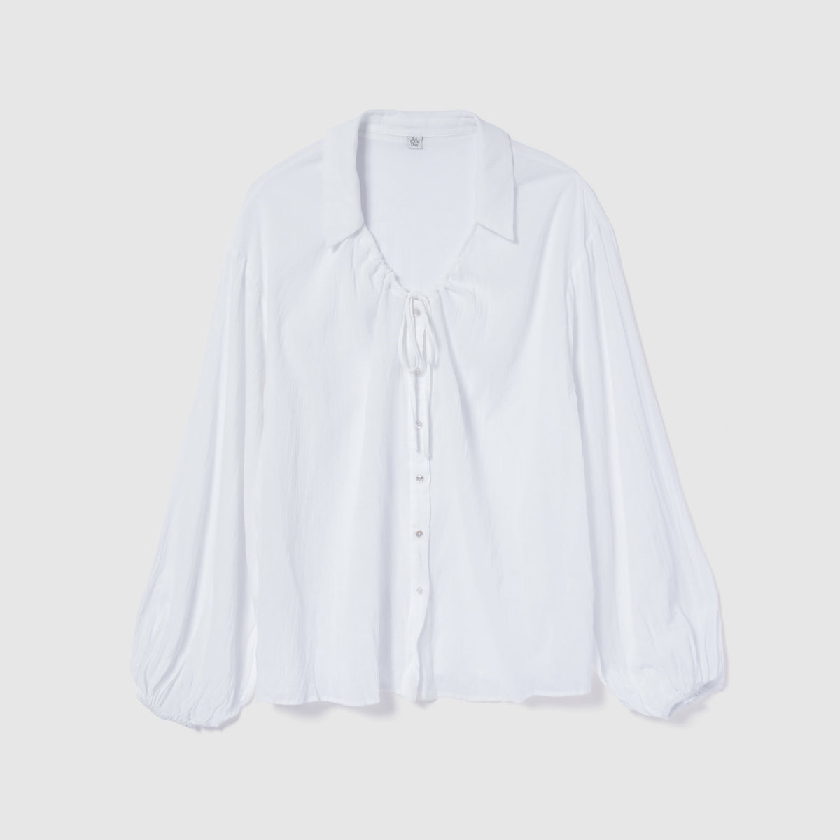 Crinkle Finish Ribbon Shirt