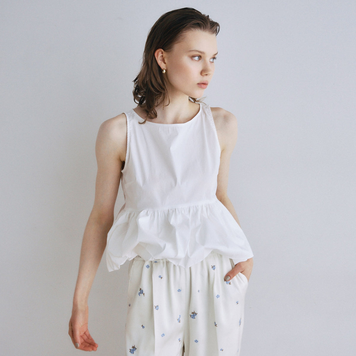 Boat Neck Balloon Top