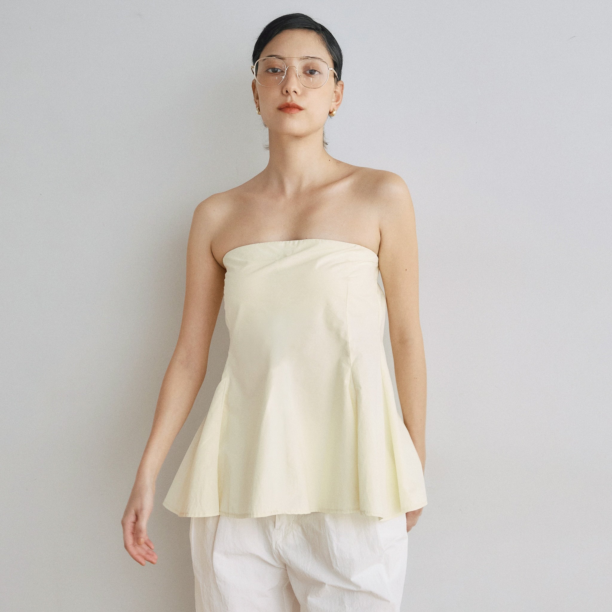 Flare Bandeau Bustier with Padded Panels