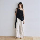 Asymmetrical Ribbon Sheer Top Set