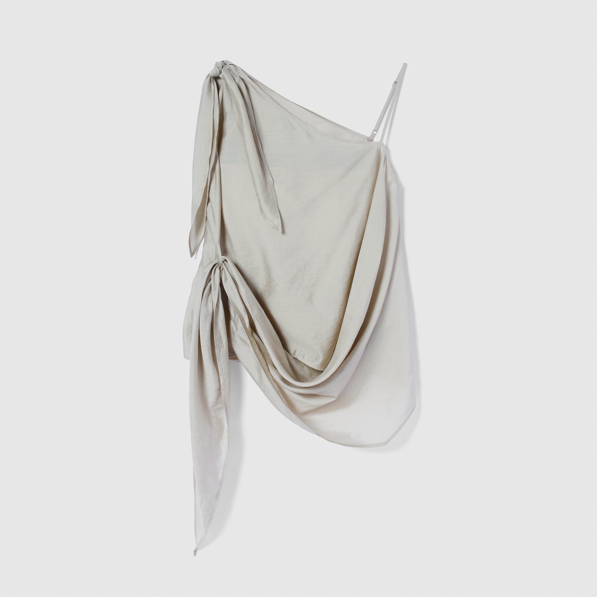 Asymmetry Ribbon SheerトップスSET