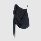 Asymmetrical Ribbon Sheer Top Set