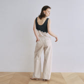 Recycled Satin Scallop Lace Top