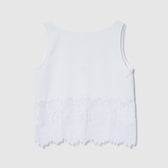 Recycled Satin Scallop Lace Top