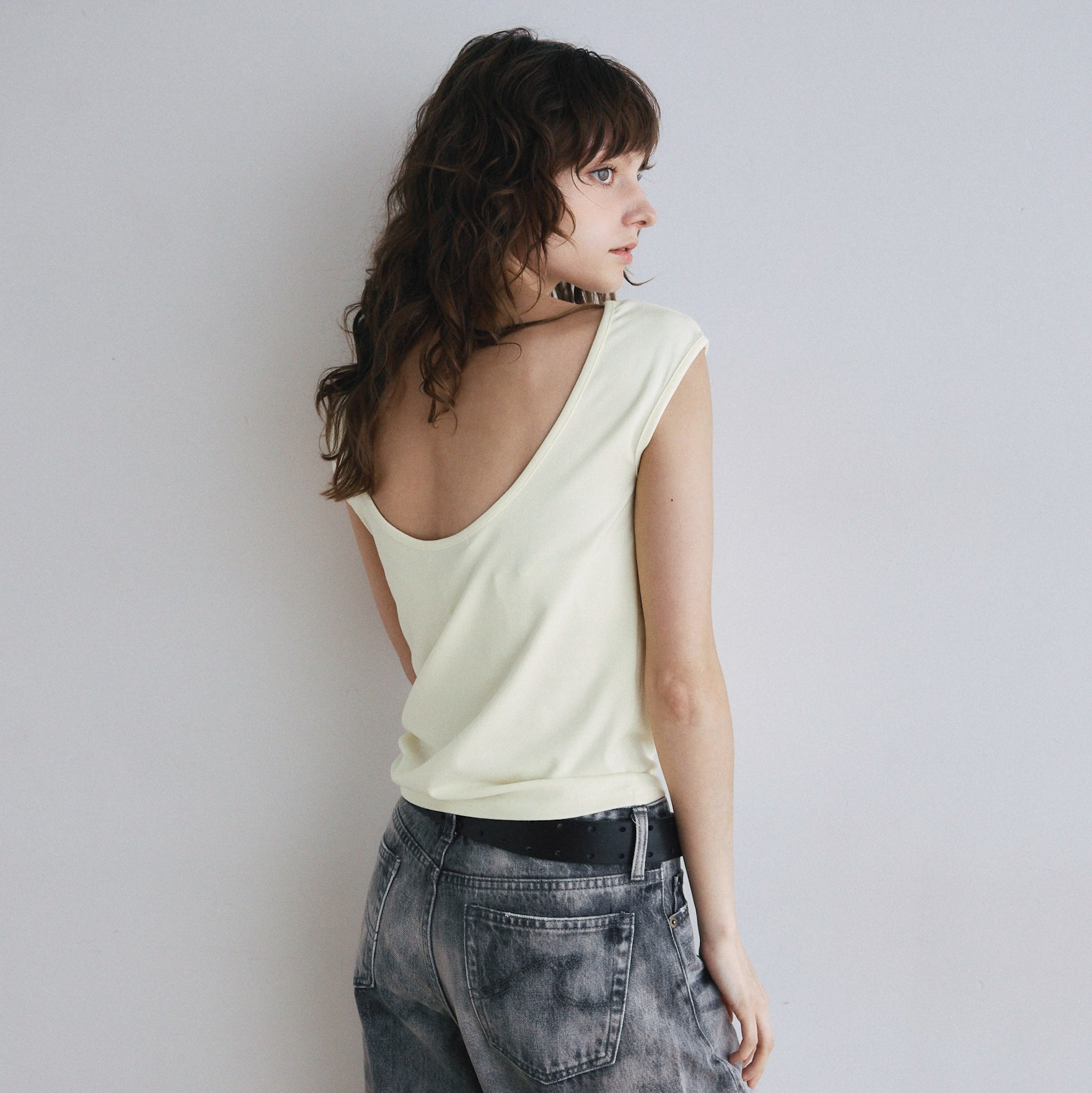 ボートネックDaily Fitトップス