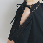 Cutwork Cape Blouse