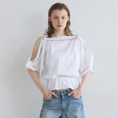Cutwork Cape Blouse