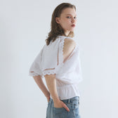 Cutwork Cape Blouse