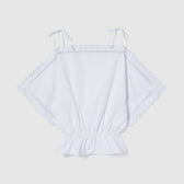 Cutwork Cape Blouse