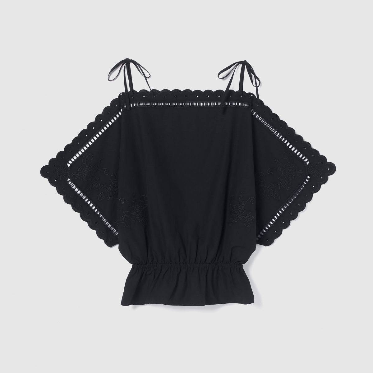 Cutwork Cape Blouse