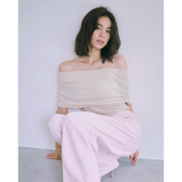 FineYarn RIB Knit Off-the-Shoulder Top
