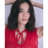 Mesh Frill Sheer Knit Top