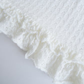 Mesh Frill Sheer Knit Top