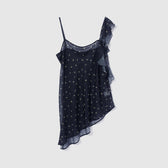 Asymmetrical Shoulder Flower Top
