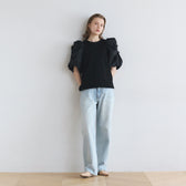 Gathered Puff Sleeve Paneled Top