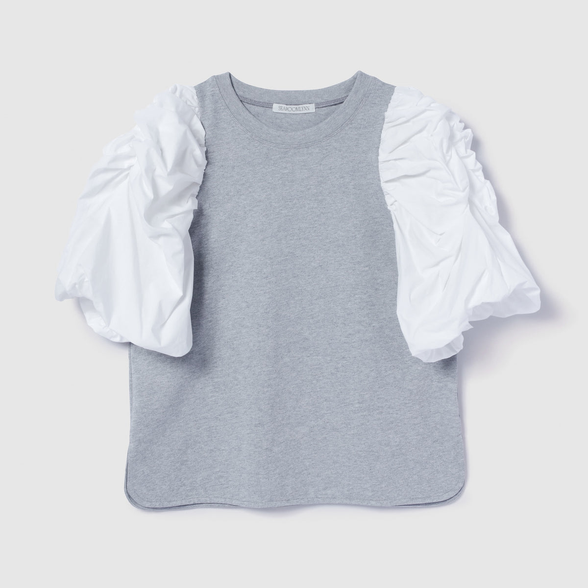 Gathered Puff Sleeve Paneled Top