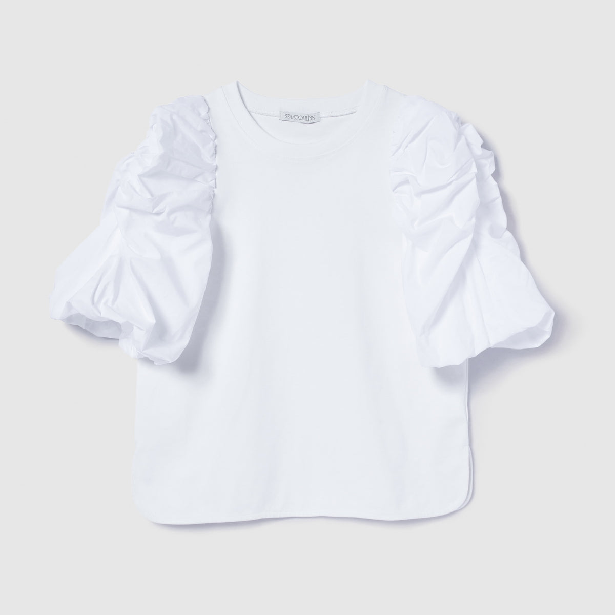 Gathered Puff Sleeve Paneled Top