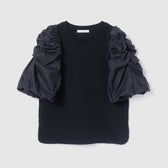 Gathered Puff Sleeve Paneled Top